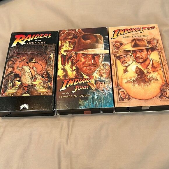 Vintage Indiana Jones VHS tapes these have been in storage for year - Picture 2 of 15